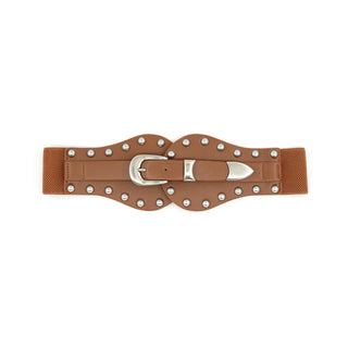 STUDDED BELT, TAN