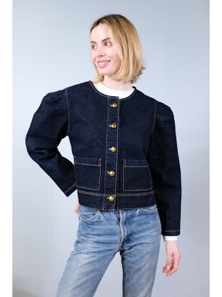 GRACE BLUE DENIM JACKET, BLUE DENIM