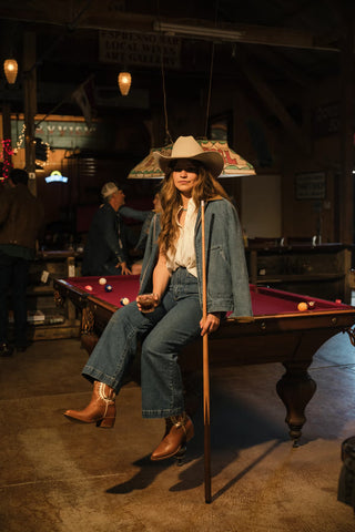 THE JOLENE, CARAMEL/BONE/COWHIDE