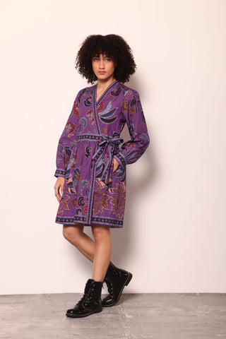 CARA DRESS, PURPLE