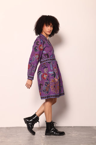 CARA DRESS, PURPLE
