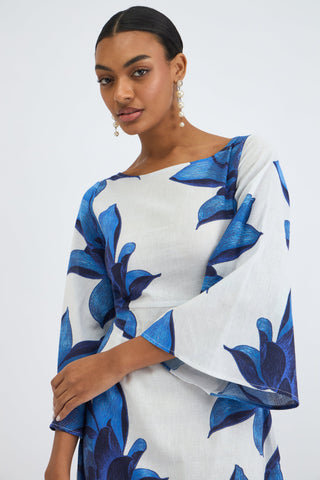 CAMELIA DRESS, LOTUS INDIGO