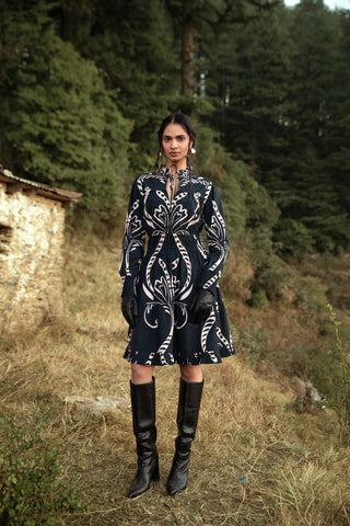 ALICE DRESS, FOUNTAIN BLACK