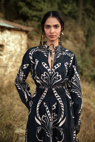 ALICE DRESS, FOUNTAIN BLACK
