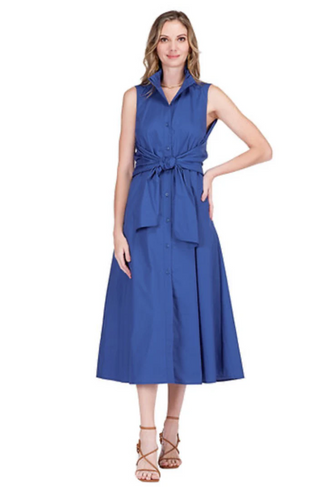 BACK WRAP MAXI DRESS, NAVY