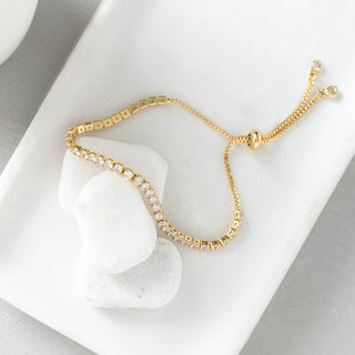 Pulley Tennis Bracelet: Gold / 3mm