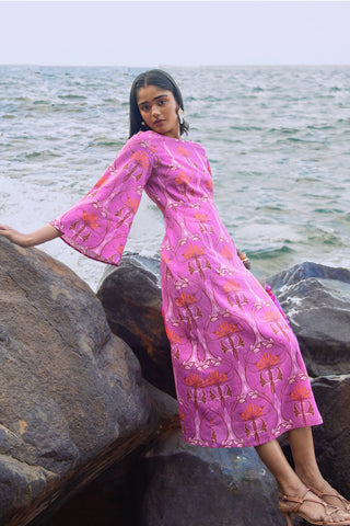 CAMELIA DRESS, ZEST VIVID