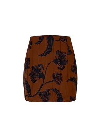 LENNON SKIRT, NOIR BLOOM BROWN