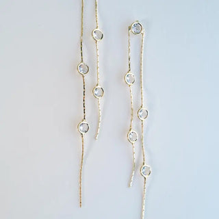 MINIMALIST DUSTER DROPS - GOLD AND CRYSTAL