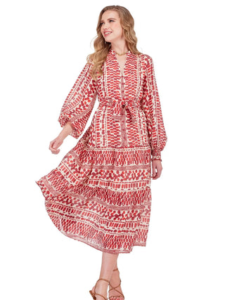 FRONT SPLIT MIDI, CRIMSON RHYTHM