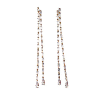 SWINGY TENNIS DUSTER HOLIDAY EARRINGS - DIAMOND