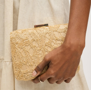 AYLA EVENING BAG, NATURAL