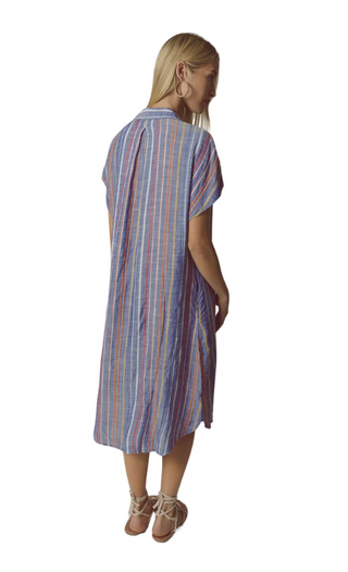 THE SHIRT DRESS, BLUE MULTI