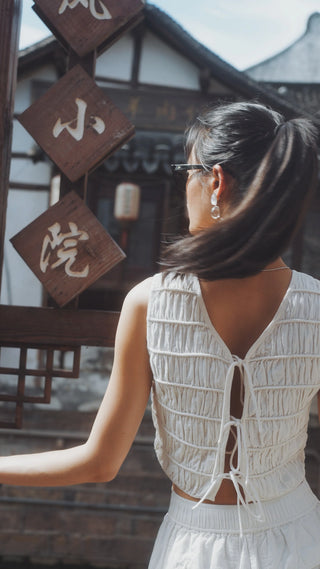 SYML TOP, WHITE