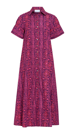 GIBBONS DRESS, MULBERRY STRIPES