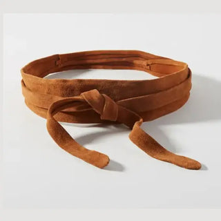 WRAP BELT - RUSTY COGNAC SUEDE | OS