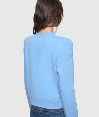 JADE SCULPTED SWEATSHIRT, AZURE