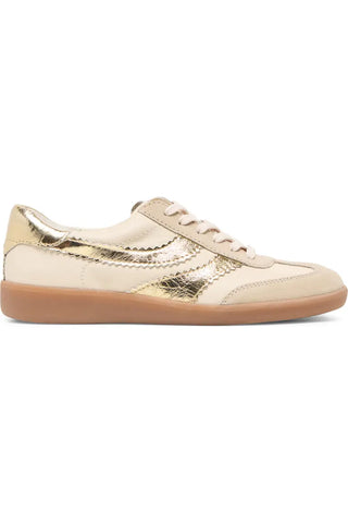 MERIT SNEAKER, WHITE/GOLD LEATHER