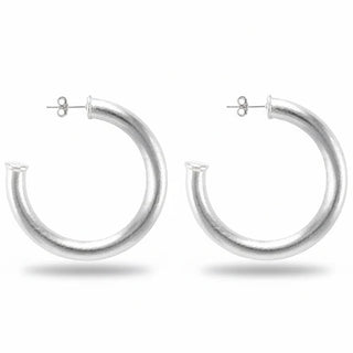 Chantal Hoops, Brushed Silver