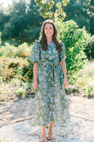 LEILA MAXI DRESS, IVORY VINE