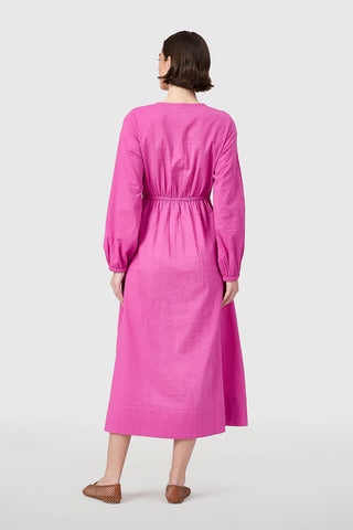 ADLER DRESS, RASPBERRY