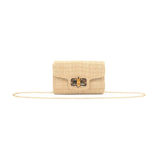 STRAW CLUTCH, NATURAL