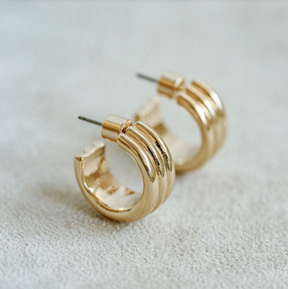 TRIPLE MINI HOOP - GOLD