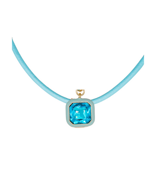 AURORA PENDANT NECKLACE - POWDER BLUE / BLUE