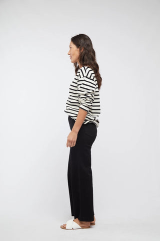 ABERDEEN ANKLE CROP HIGH RISE DENIM, BLACK