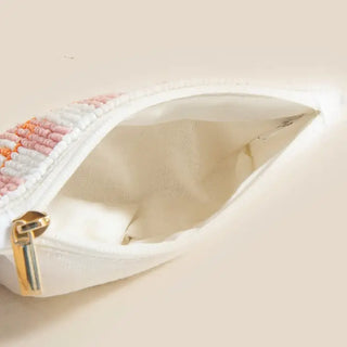 Spritz Please Stripped Seed Beaded Coin Purse