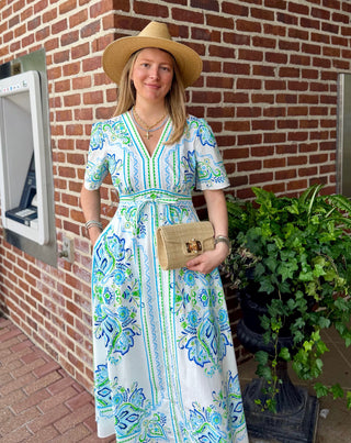 MONA MIDI DRESS, BLUE