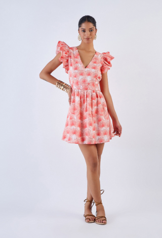 CHLOE DRESS, SERENITY CORAL