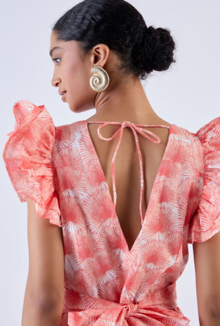 CHLOE DRESS, SERENITY CORAL