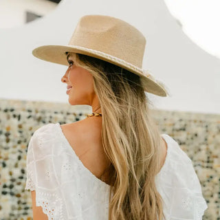 NATURAL PALM, CREAM BRAID