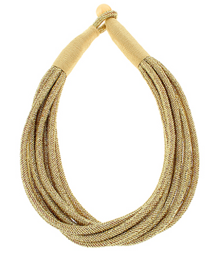 8 LAYERED ROPE NECKLACE, GOLD