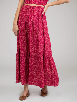 ABBY SKIRT, COSMO MAROON
