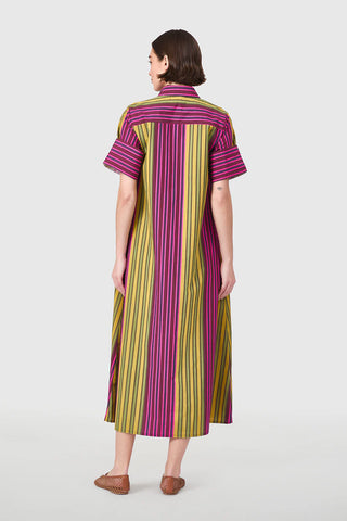 GIBBONS DRESS, WILDBERRY STRIPES