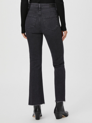 PAIGE CLAUDINE W/ RAW HEM DENIM, BLACK LOTUS