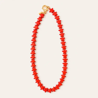 STAR NECKLACE - SMALL  - BRIGHT RED