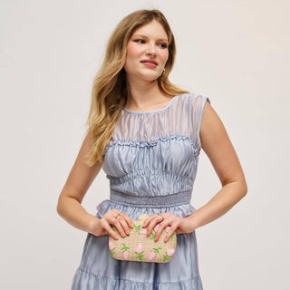 Kayden Evening Bag: Pink Natural