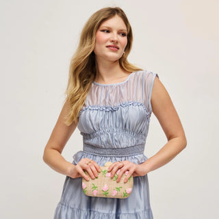 Kayden Evening Bag, Pink Natural
