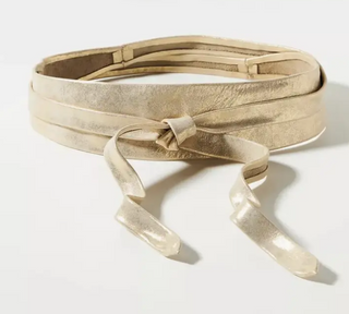 WRAP BELT,  GOLD MACCHIATIO