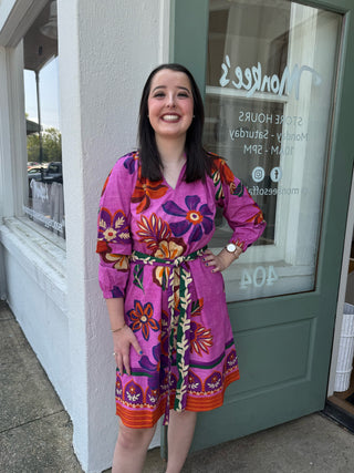 GIA DRESS, MAUVE BLOSSOMS