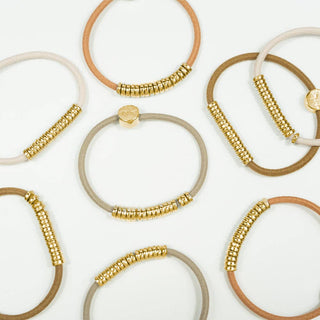 DISC SAND - MIX & MATCH / BRACELET / HAIRTIES / SPRING / SUMMER / 24 pcs: SAND / REFILL / SILVER