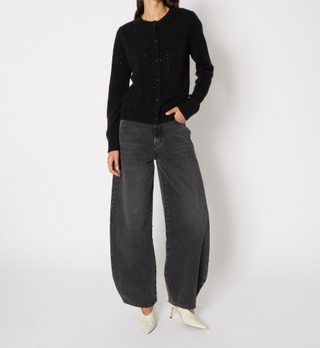 MYSTRASS CARDIGAN, BLACK