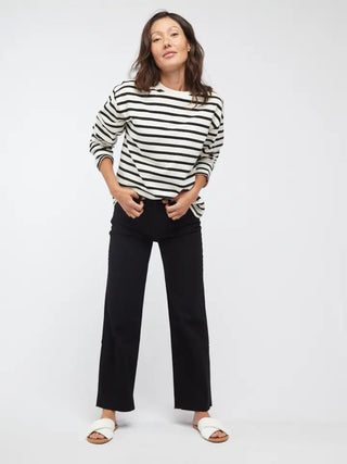 ABERDEEN ANKLE CROP HIGH RISE DENIM, BLACK