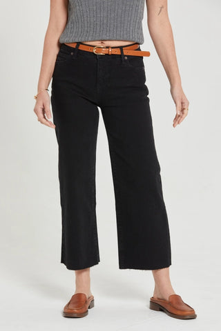 ABERDEEN ANKLE CROP HIGH RISE DENIM, BLACK