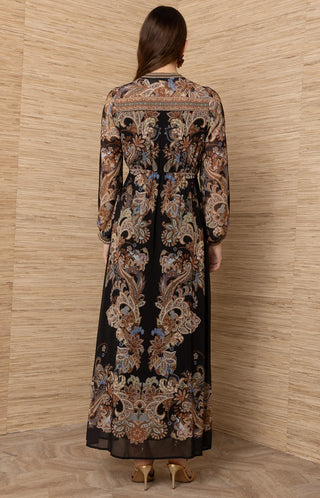 ISOLDE LONG DRESS, BLACK
