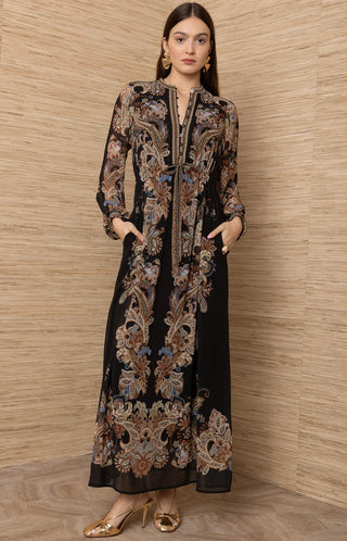 ISOLDE LONG DRESS, BLACK