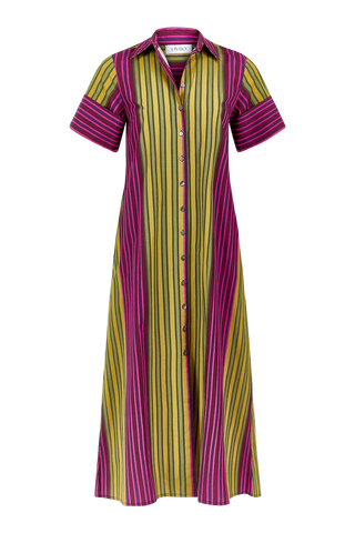 GIBBONS DRESS, WILDBERRY STRIPES
